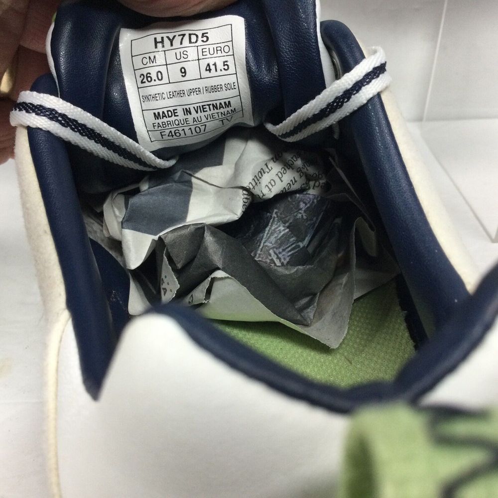 Asics Gel Training Running shoes Womens Sz‎ 9 Leather sneakers White Green HY7D5 - Picture 6 of 8